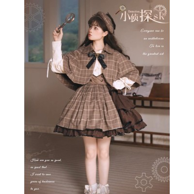 Honey Machine Little Detective Cape and Skirt Set(Leftovers Stock/Full Payment Without Shipping)